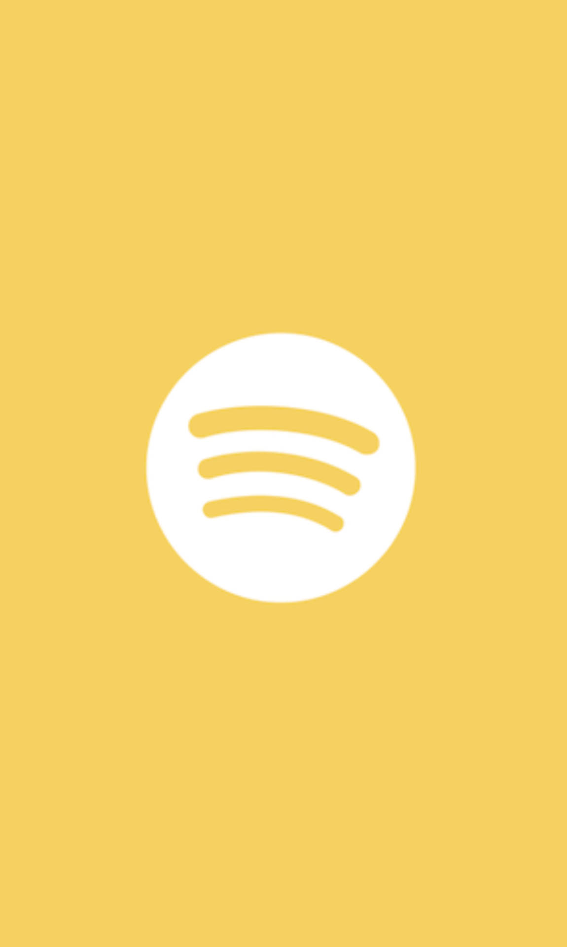 Minimalist Spotify Yellow Wallpaper