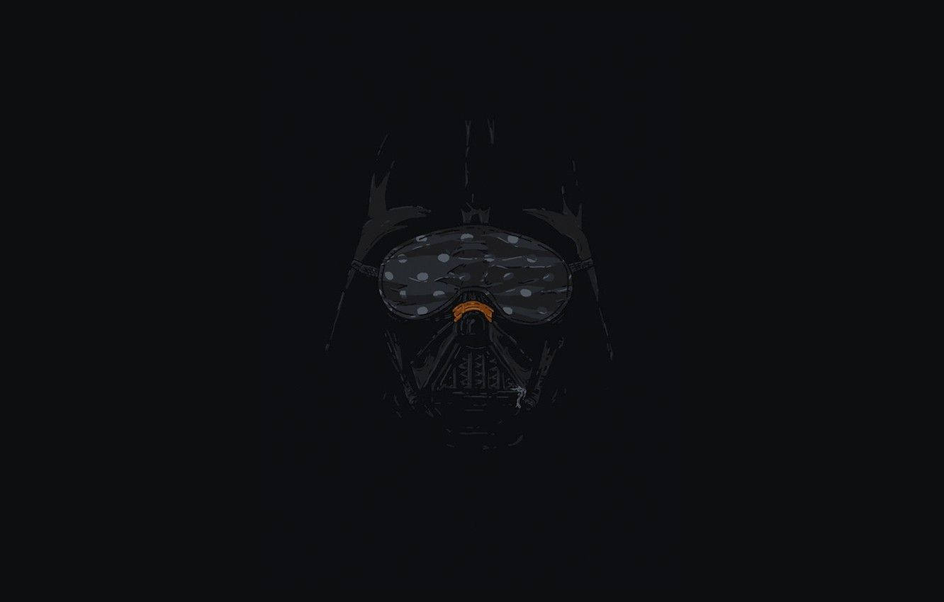 Minimalist Star Wars Dark Vader Mask Background