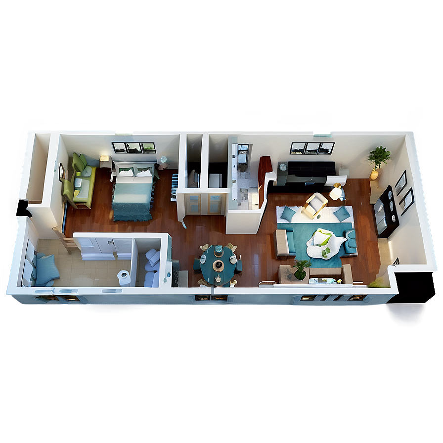 Minimalist Studio Apartment Layout Png Bsk PNG