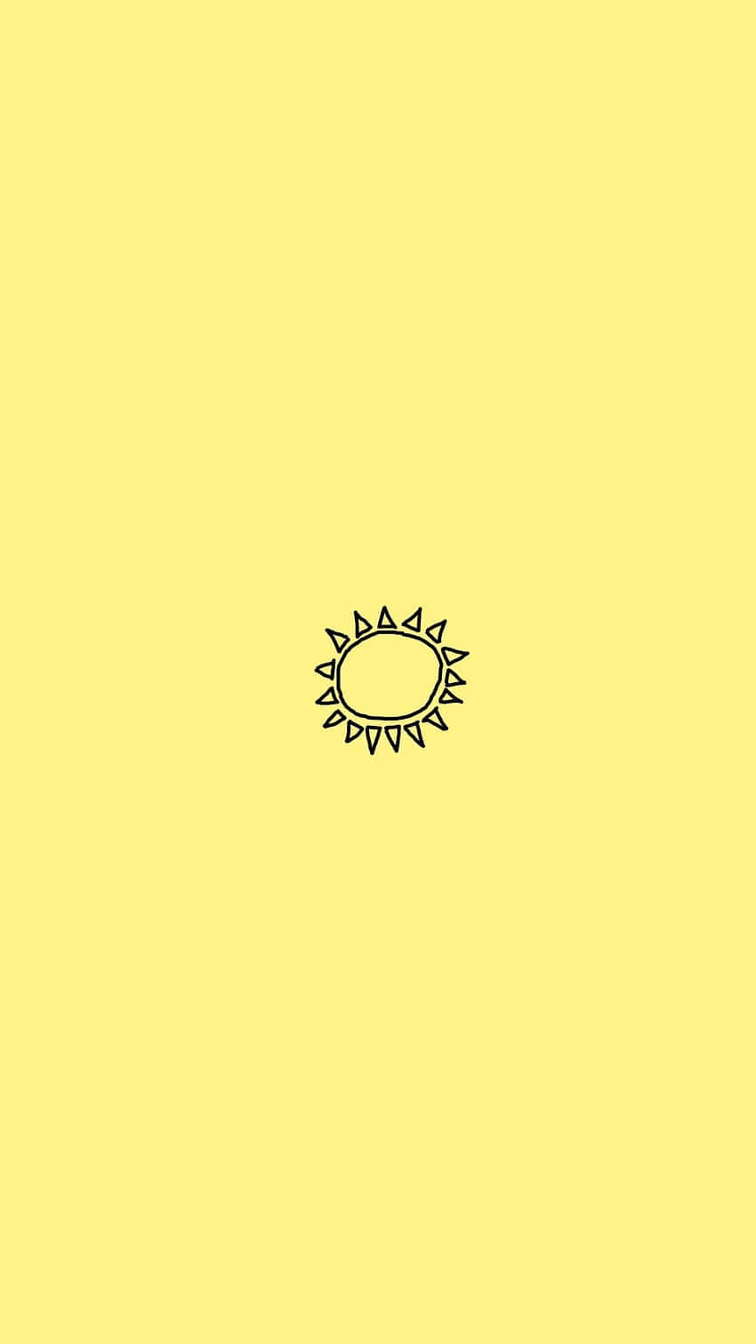 Minimalist Sun Cute Pastel Yellow Wallpaper