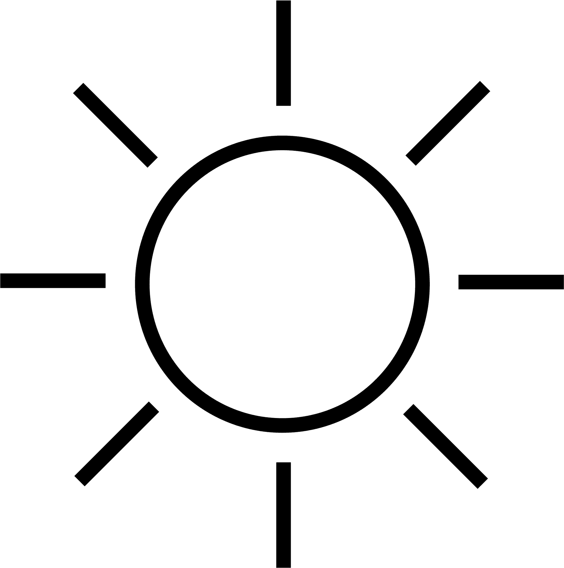 Minimalist Sun Icon Graphic PNG