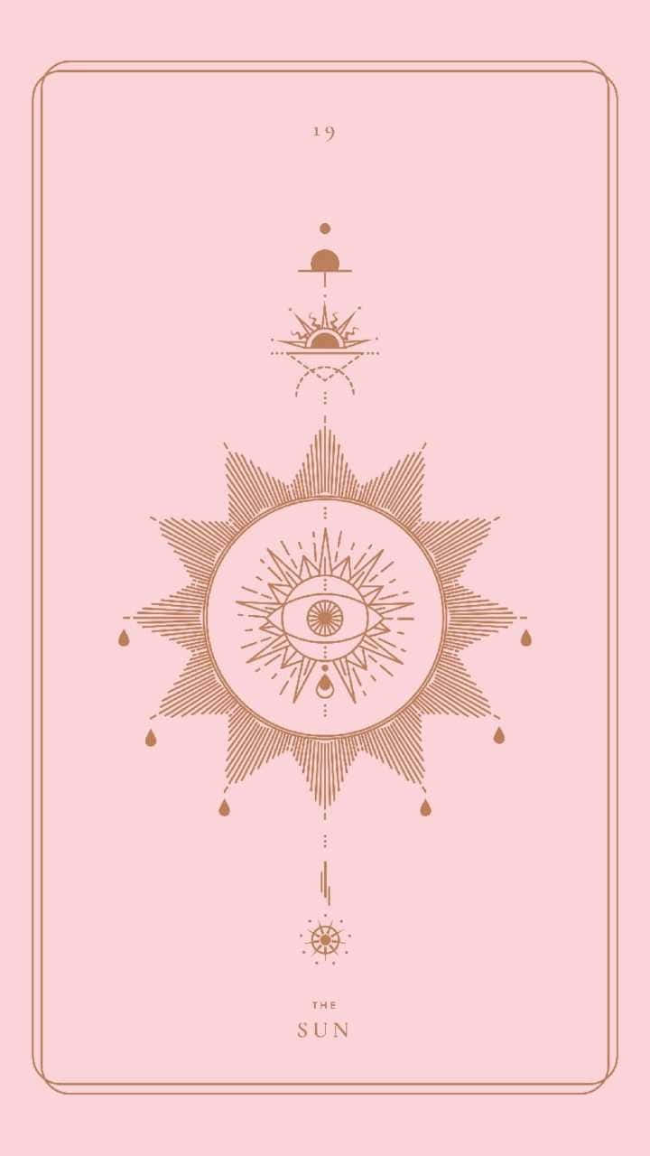 Minimalist Sun Tarot Card Aesthetic Wallpaper
