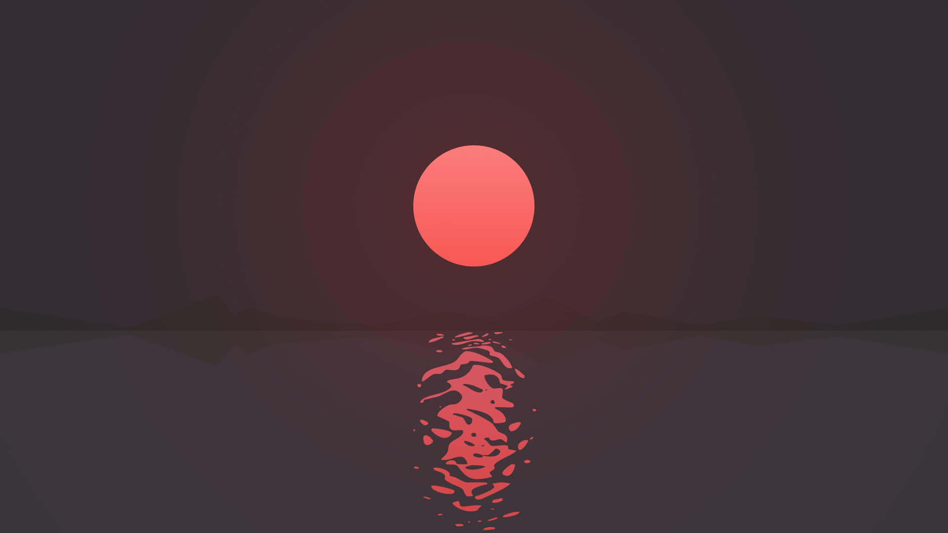 Minimalist Sunset: A Tranquil Escape Wallpaper