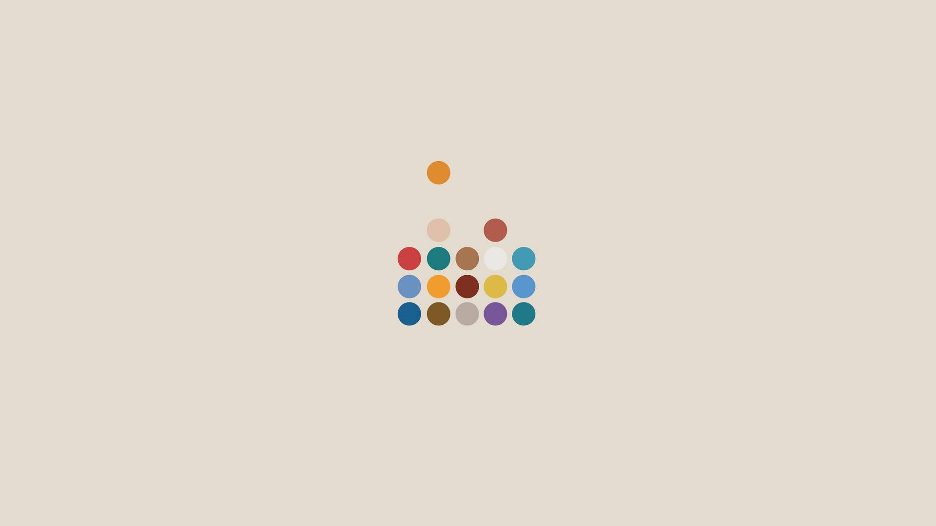 Minimalist Tablet Colorful Circles Wallpaper