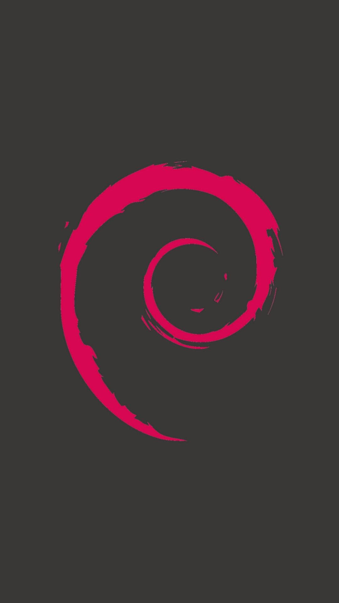 Minimalist Tablet Debian Logo Wallpaper