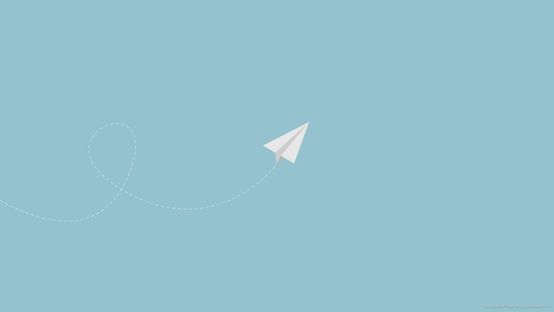 Minimalistischestablet Hintergrundbild Mit Papierflugzeug Wallpaper