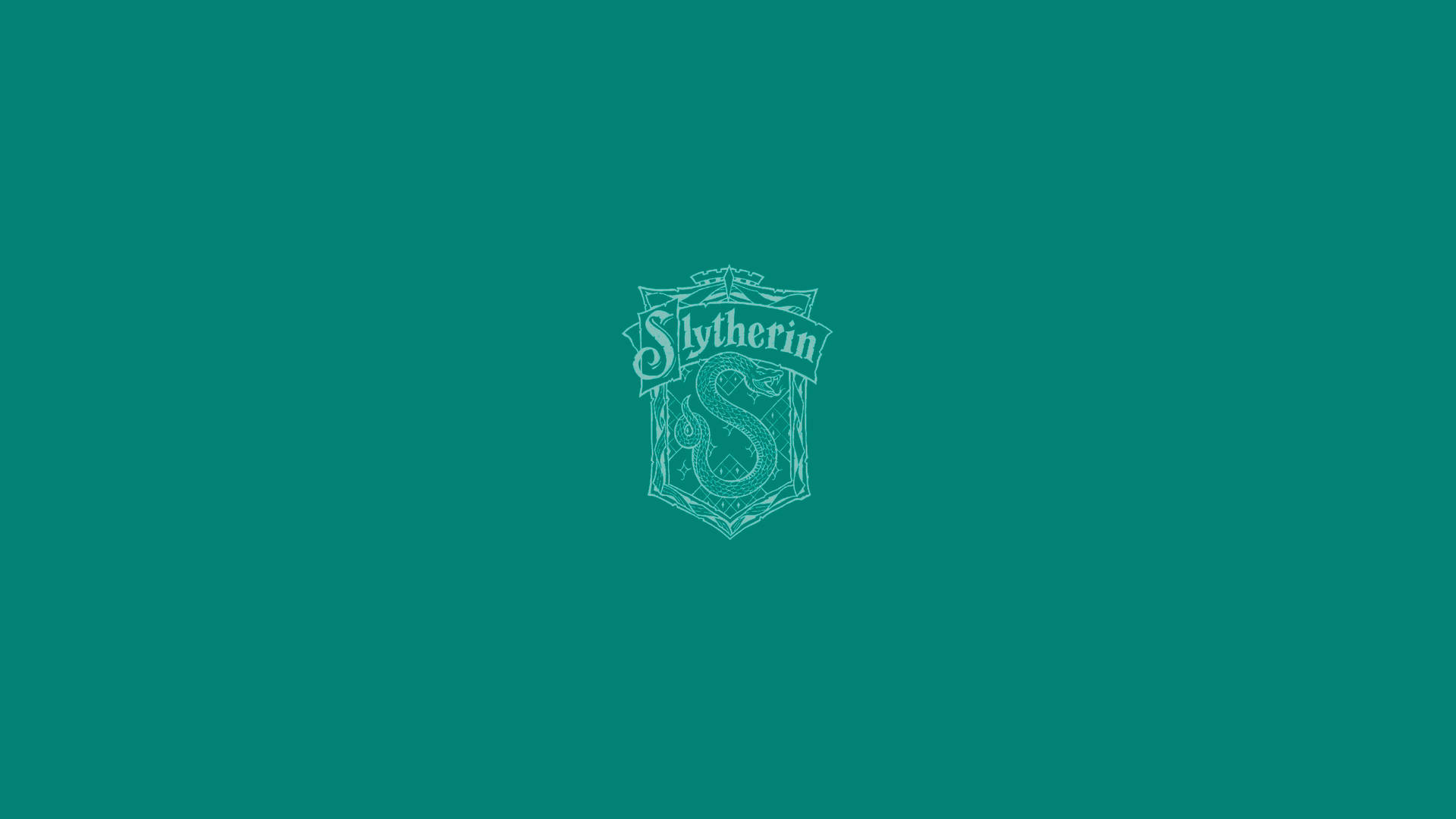 Minimalist Teal Slytherin Logo