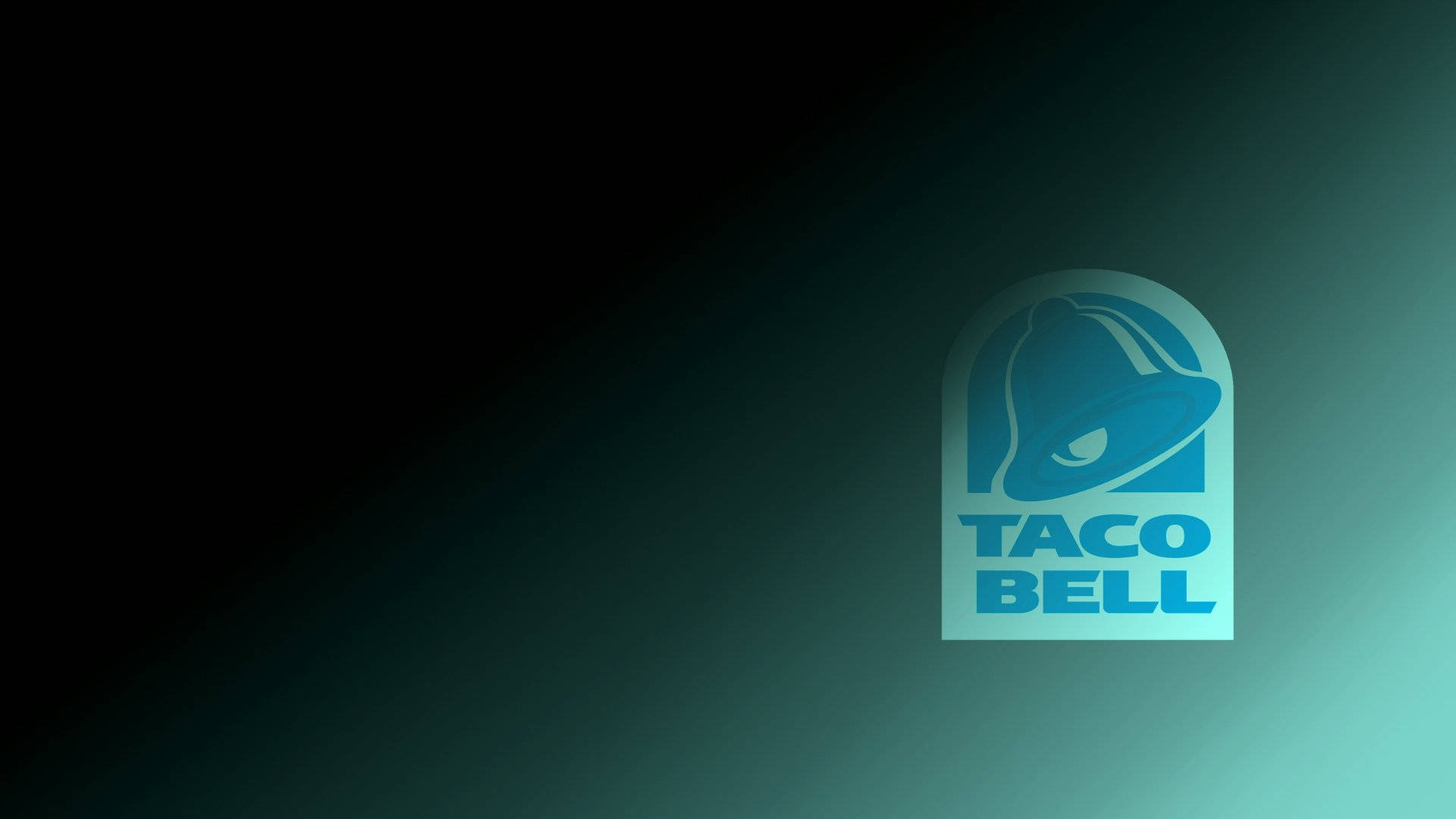 Minimalist Teal Taco Bell Wallpaper