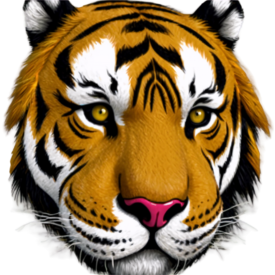 Minimalist Tiger Face Art Png Wfe PNG