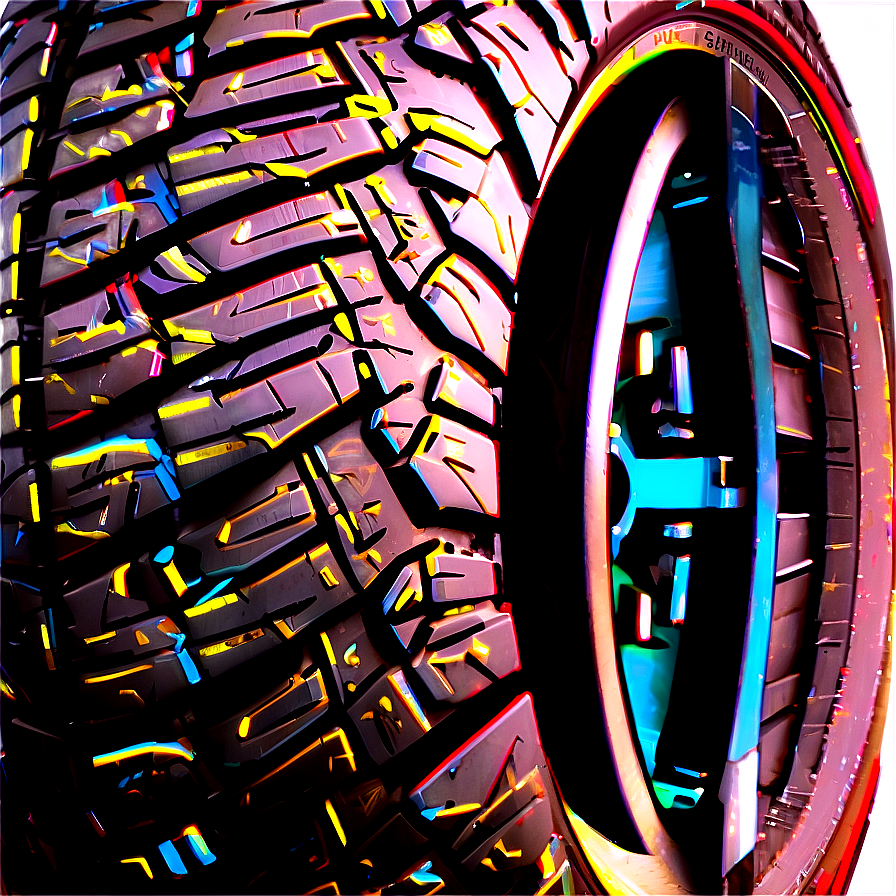 Minimalist Tire Tread Png 06272024 PNG