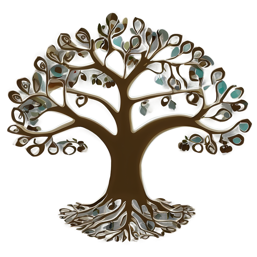 Minimalist Tree Of Life Outline Png Svy2 PNG