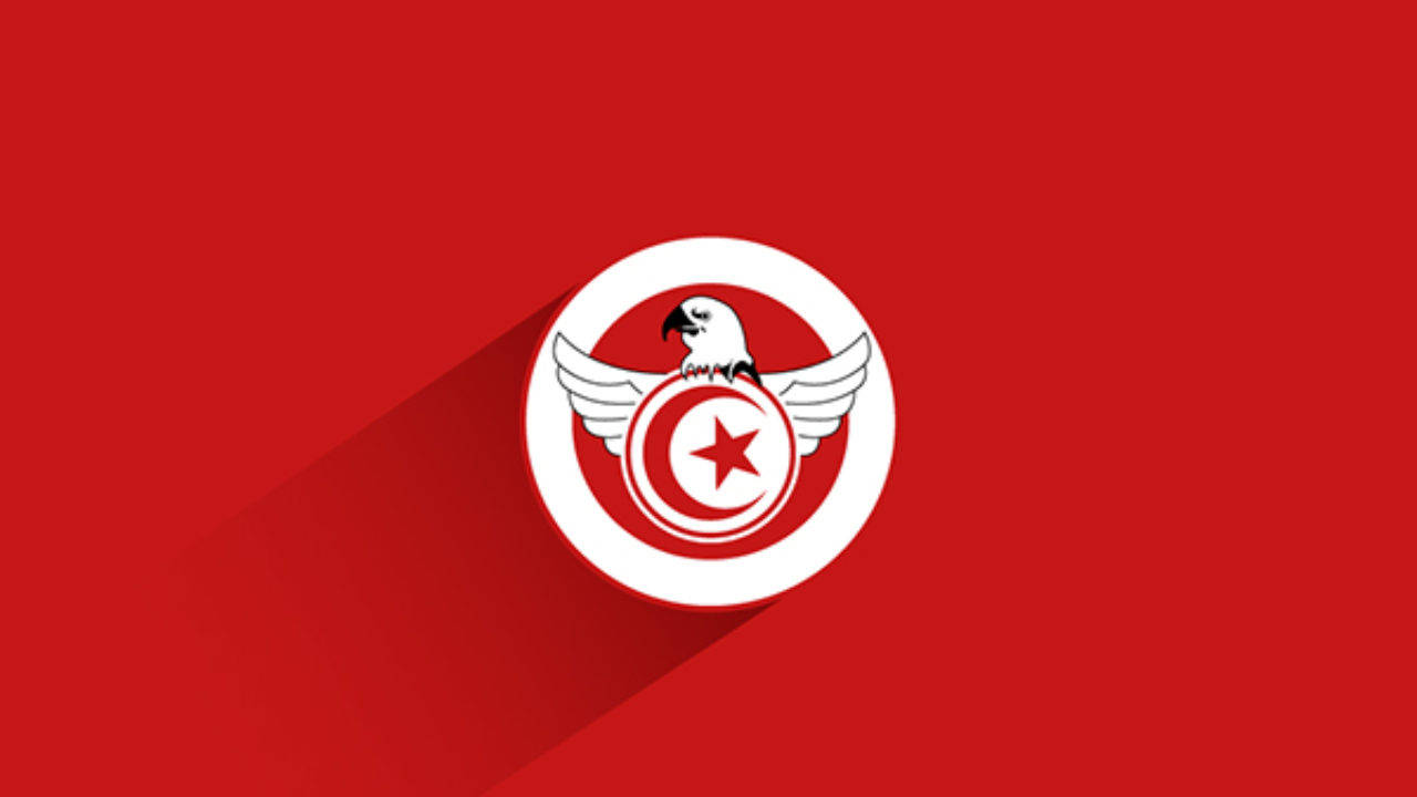 Minimalistisk Tunisia National Fodboldhold Logo Wallpaper