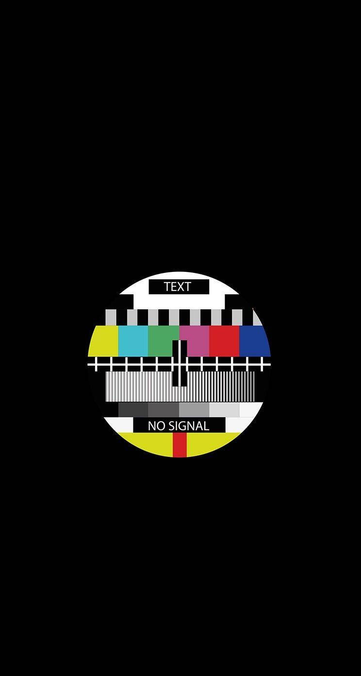 Minimalistisk TV Prøvemønster Logo Tapet. Wallpaper