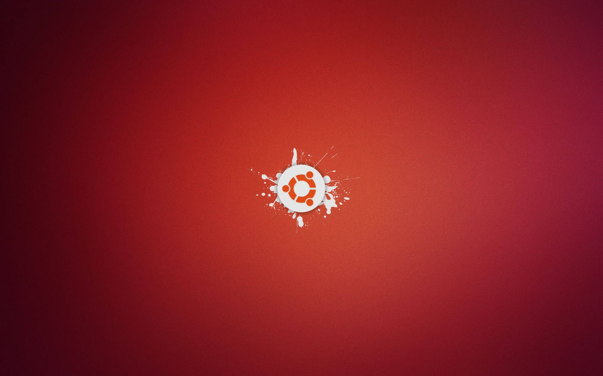 Minimalist Ubuntu Logo Color Splash Wallpaper