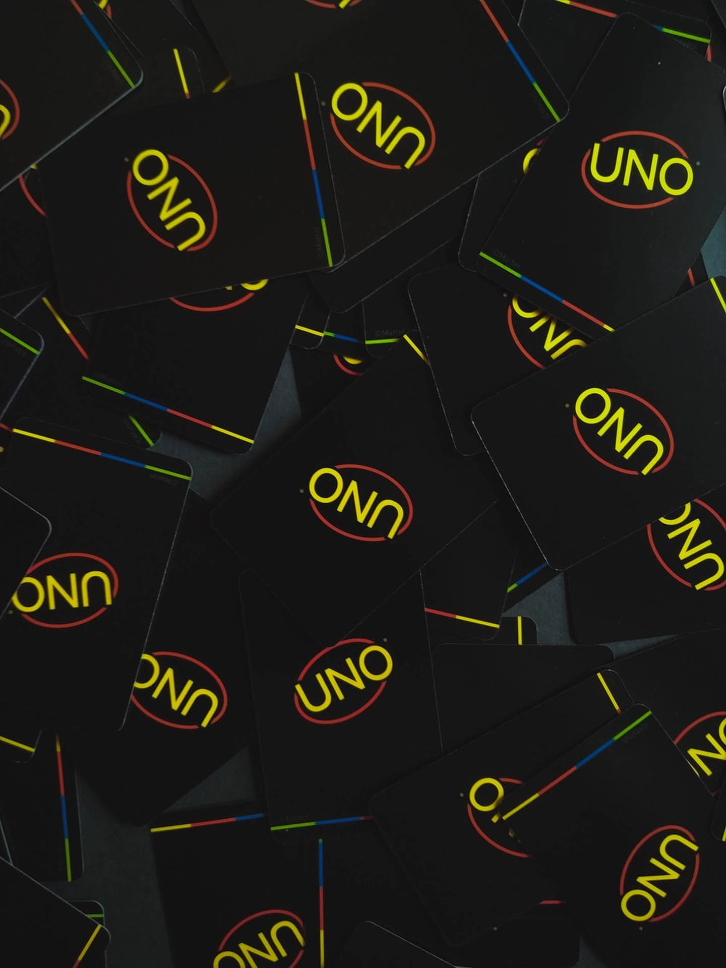 A Minimalist Design of an Uno Card Deck Wallpaper