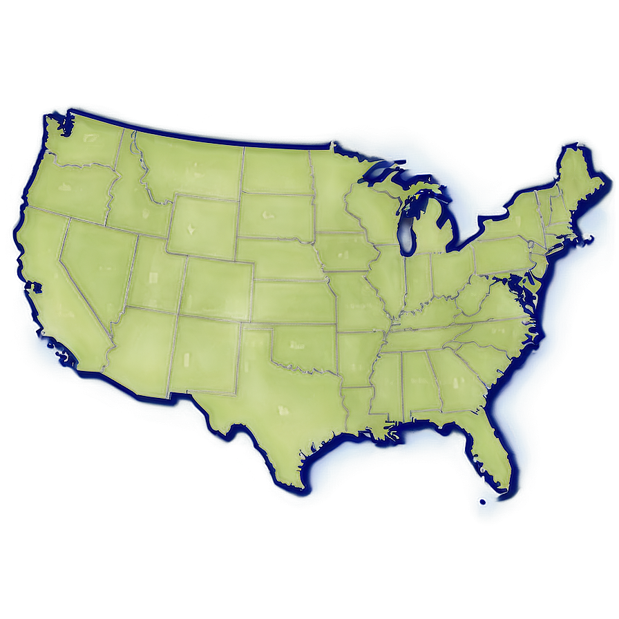 Minimalist Usa Map Png Rre PNG
