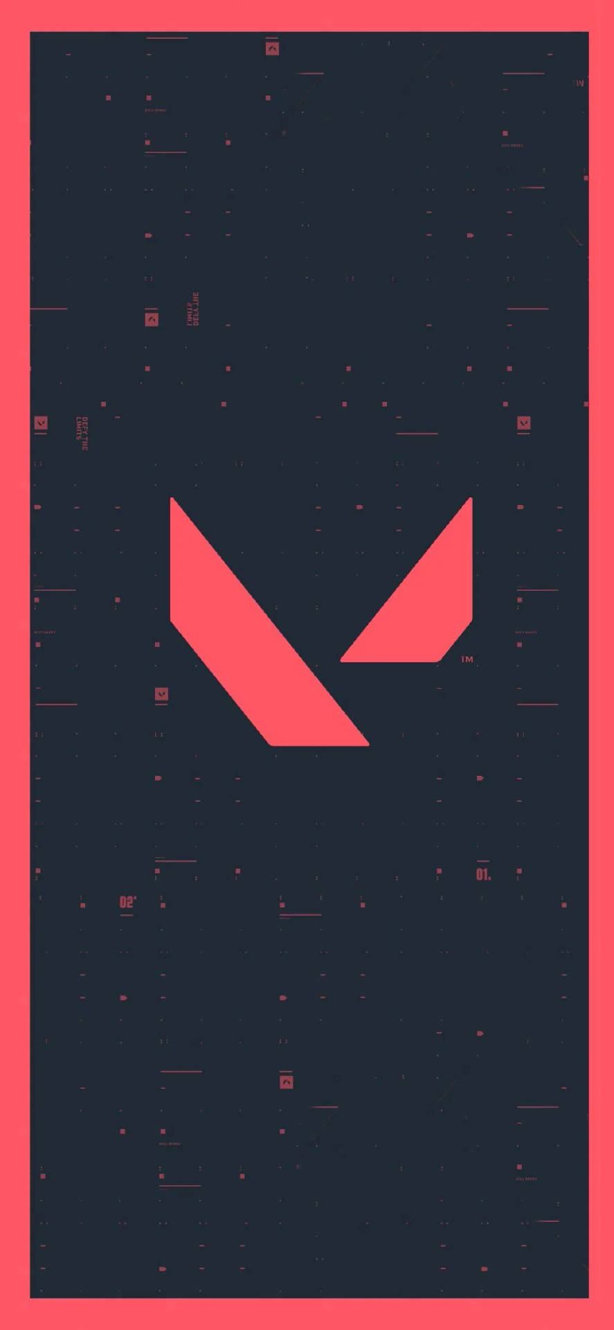 Minimalist Valorant Logo Iphone Wallpaper