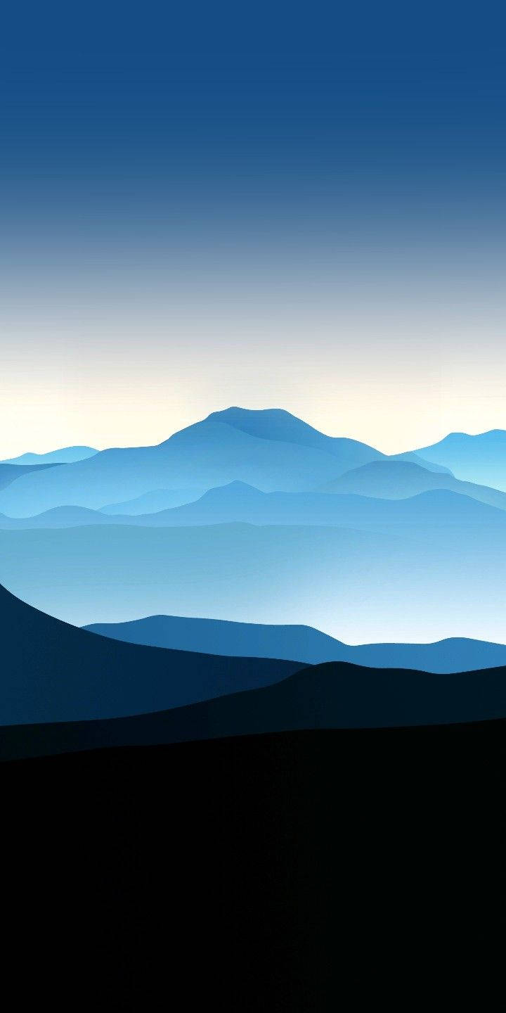 Minimalistischevektor-berge Als Hintergrundbild Für Smartphones. Wallpaper