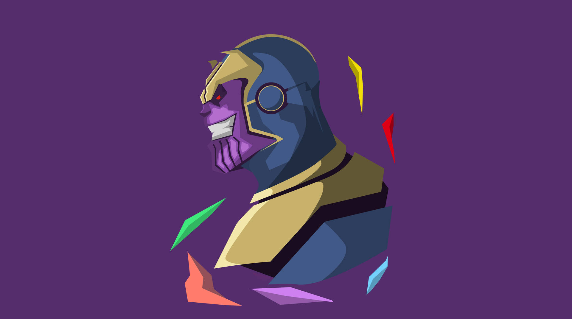 Minimalist Vector Thanos Hd Wallpaper