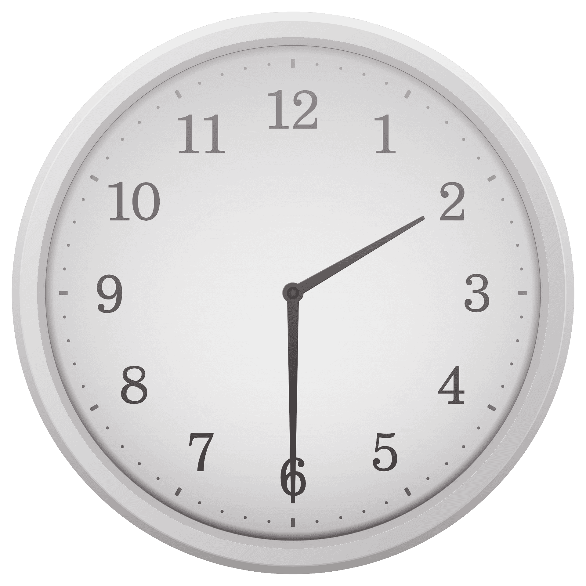 Minimalist Wall Clock Design PNG