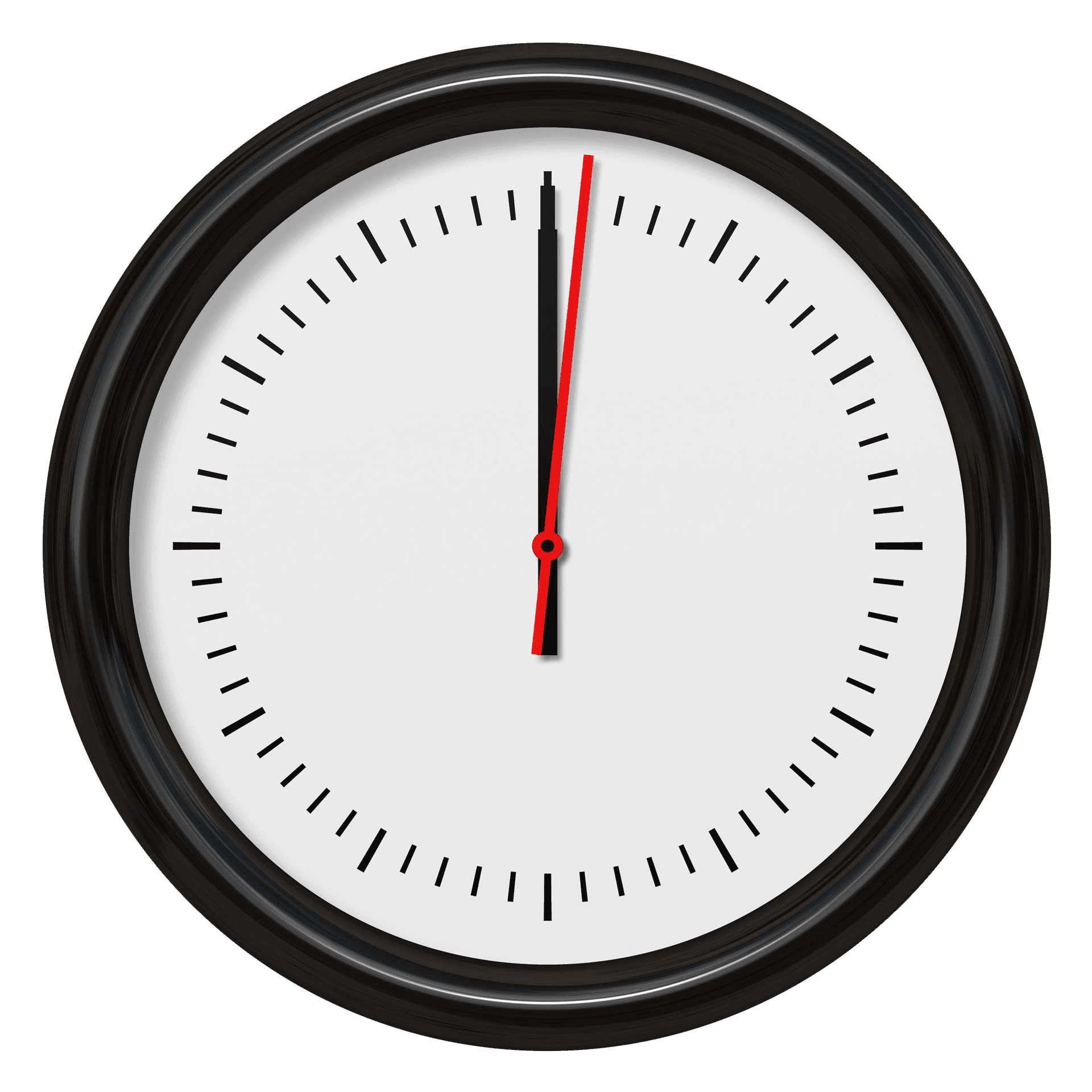 Minimalist Wall Clock Design PNG