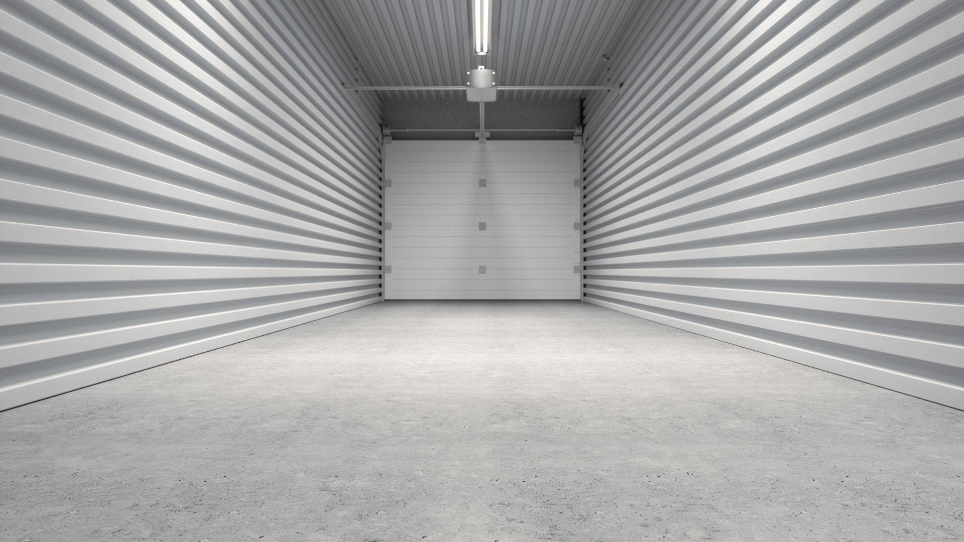 Minimalist White Aesthetic Garage Closed Door Picture