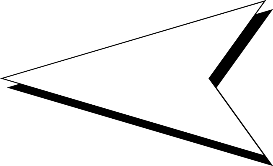 Minimalist White Arrow Graphic PNG