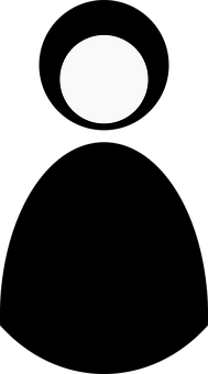 Minimalist White Circleon Black Background PNG