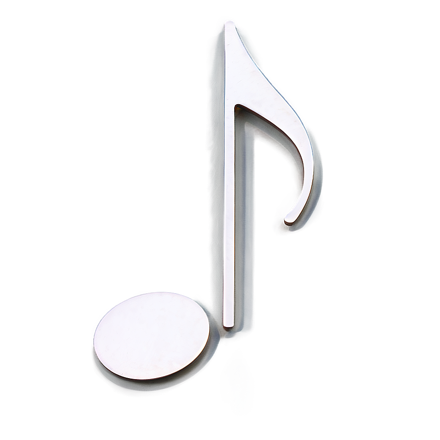 Minimalist White Music Note Png 11 PNG