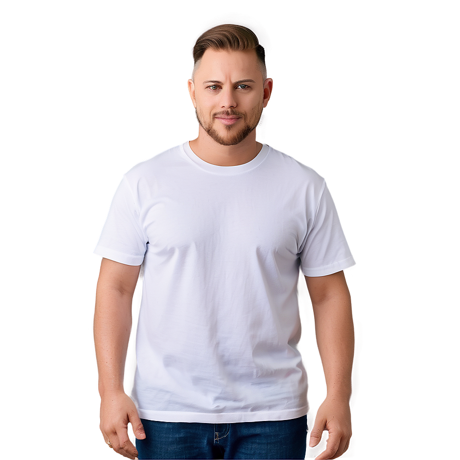 Minimalist White T-shirt Mockup Png 29 PNG