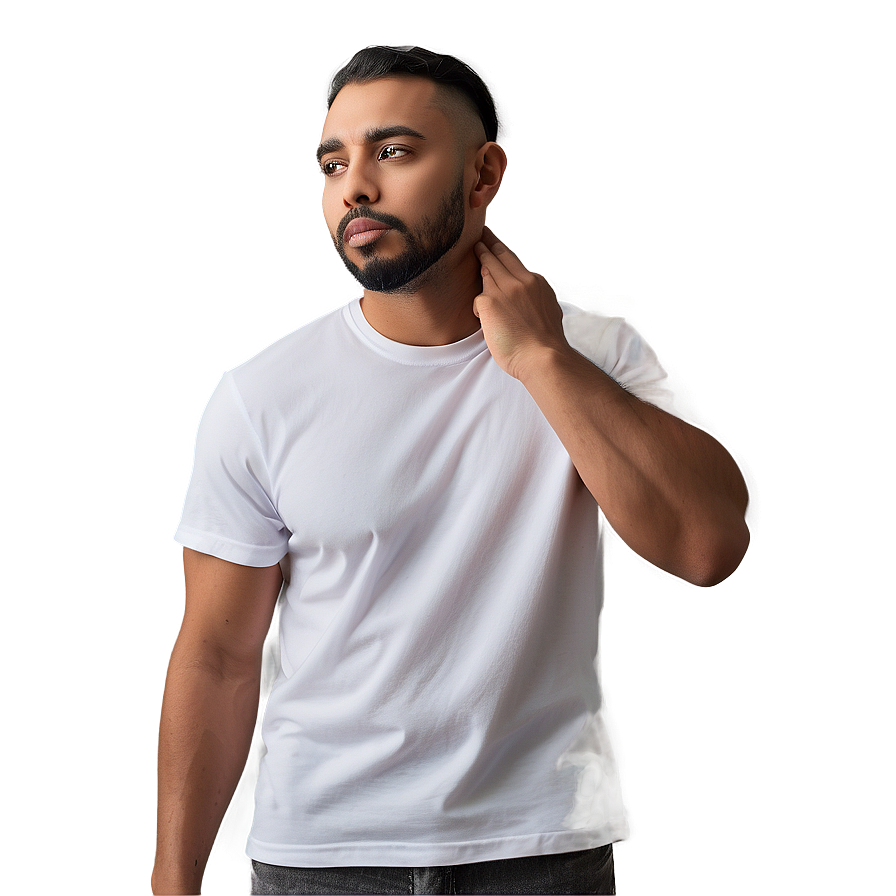 Minimalist White T-shirt Mockup Png Lwx PNG