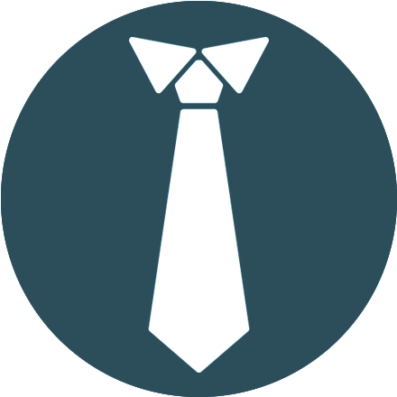 Minimalist White Tie Icon PNG