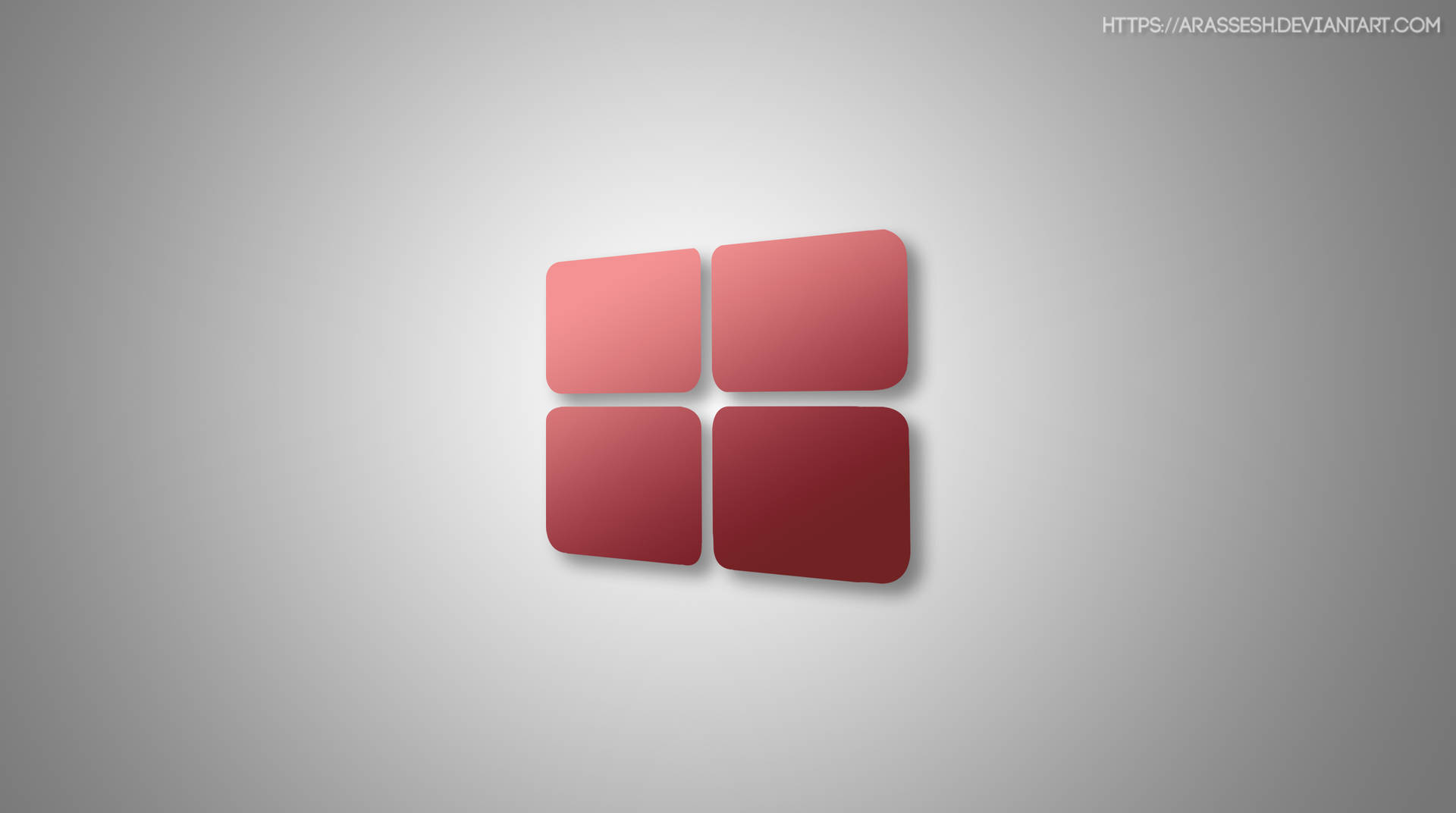Minimalistisk Windows 10 HD Red Logo Wallpaper Wallpaper