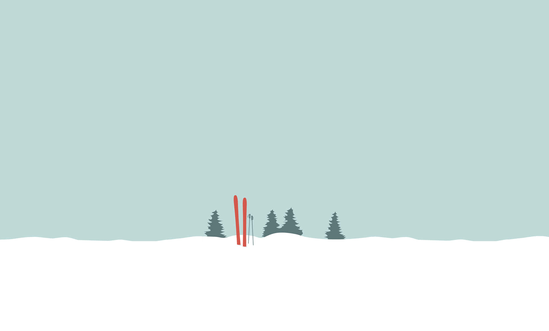 A Skier Is Skiing Down A Hill Wallpaper