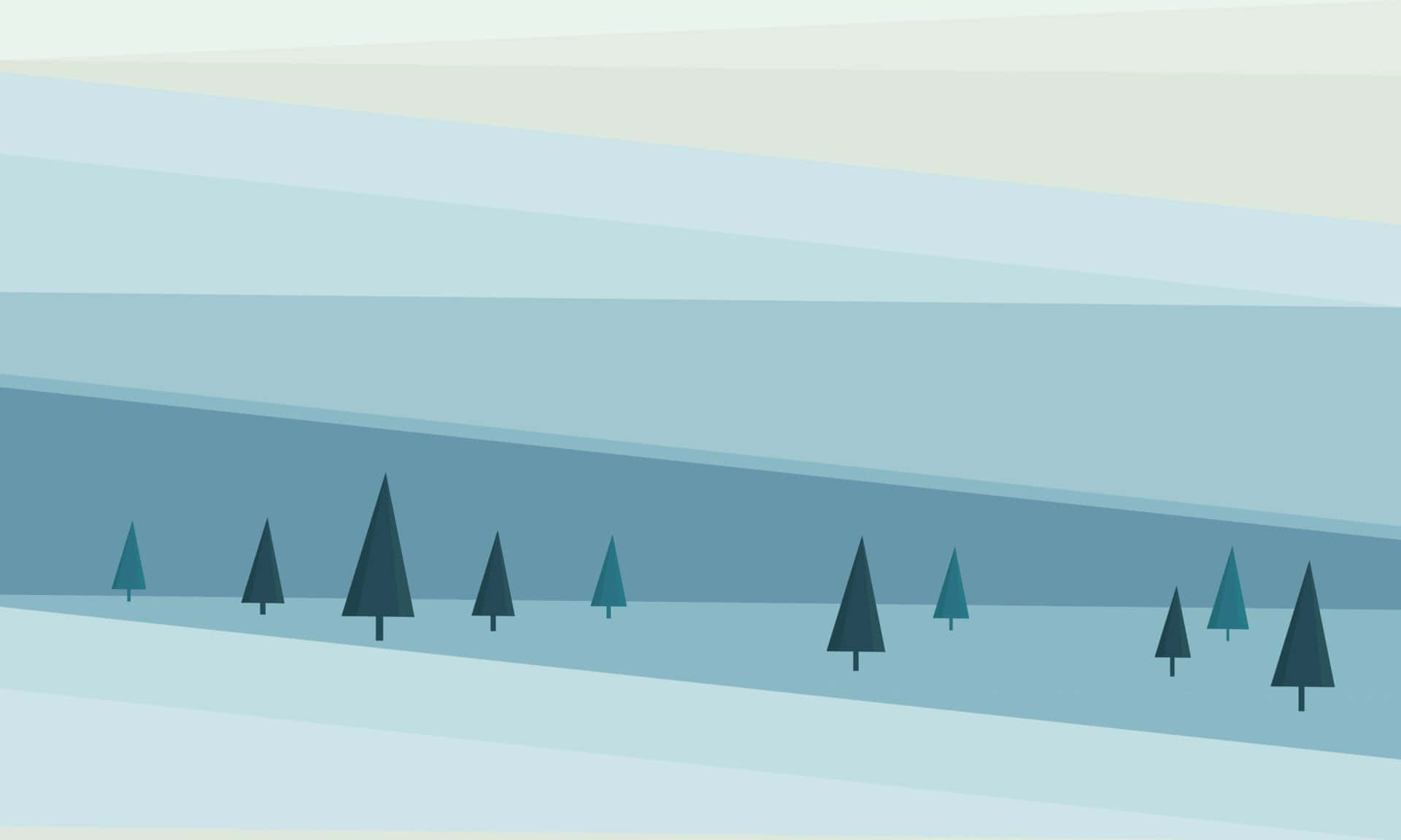 Minimalist Winter Landscape Wallpaper