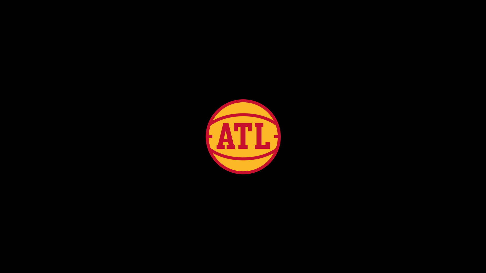 Minimalist Yellow Atlanta Hawks Wallpaper