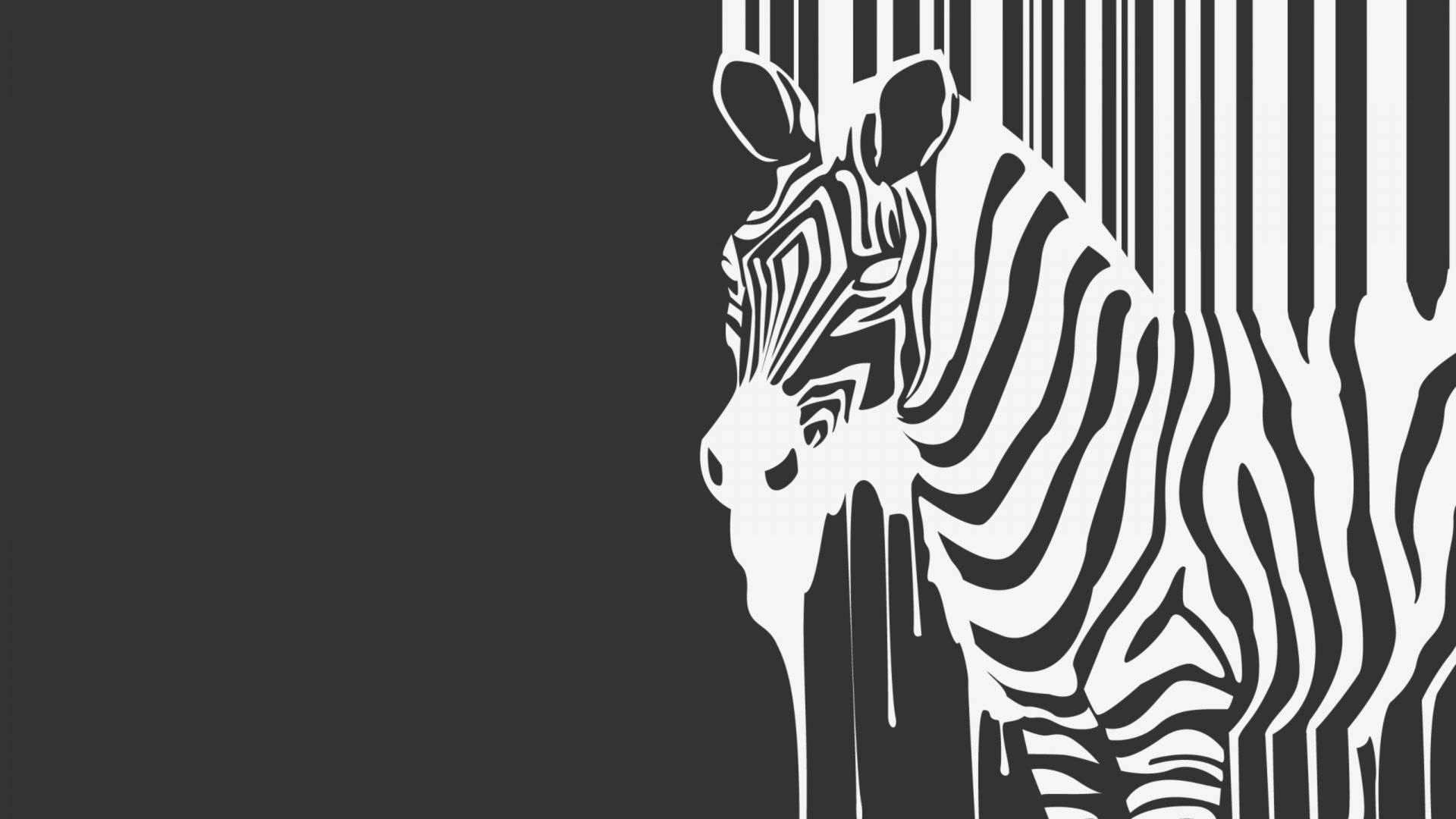 Minimalist Zebra Art Wallpaper