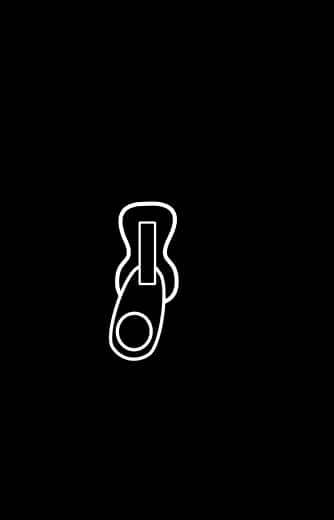 Minimalist Zipper Iconon Black Background PNG