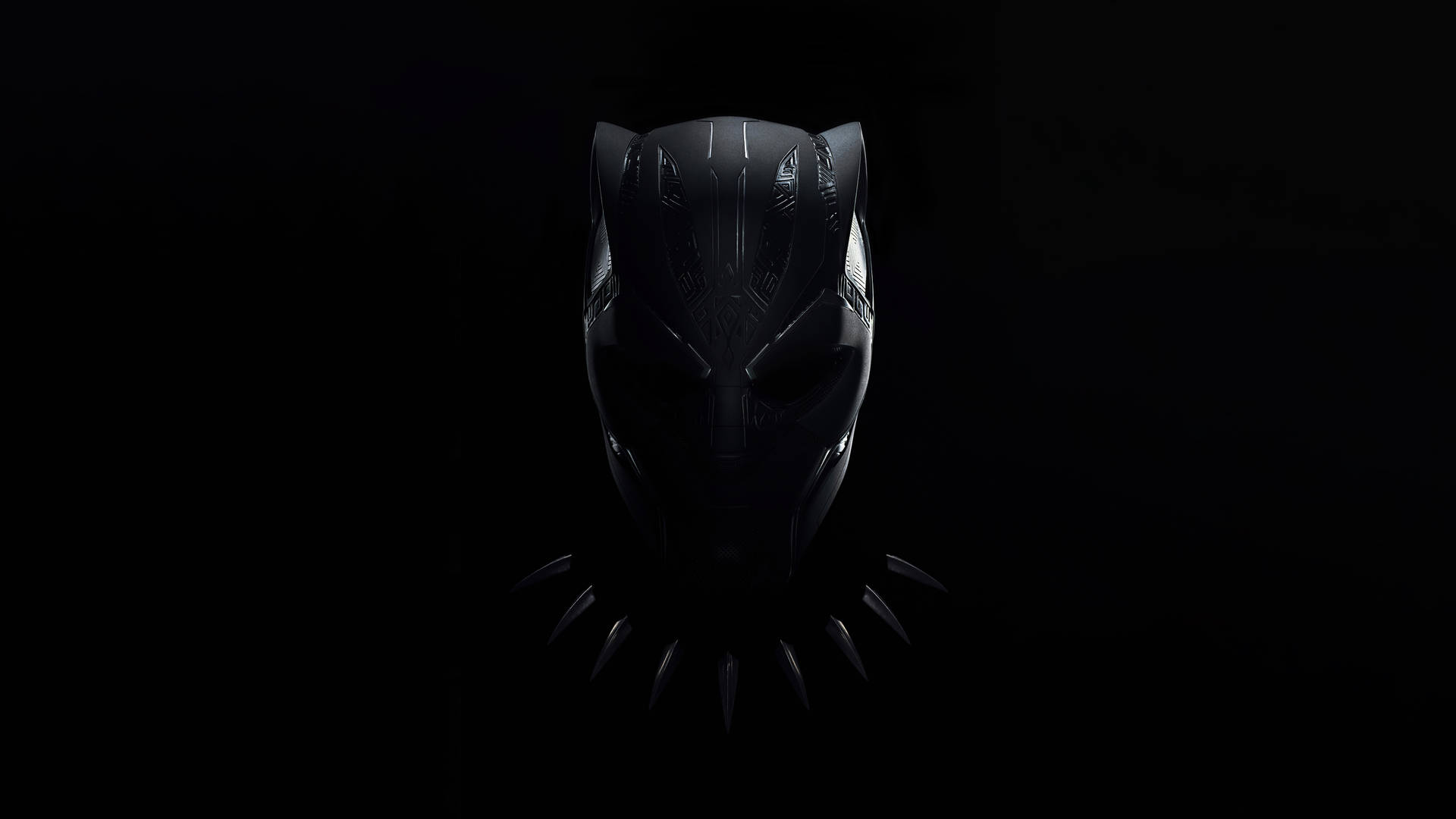 Minimalistisk sort panther Wakanda Forver design. Wallpaper