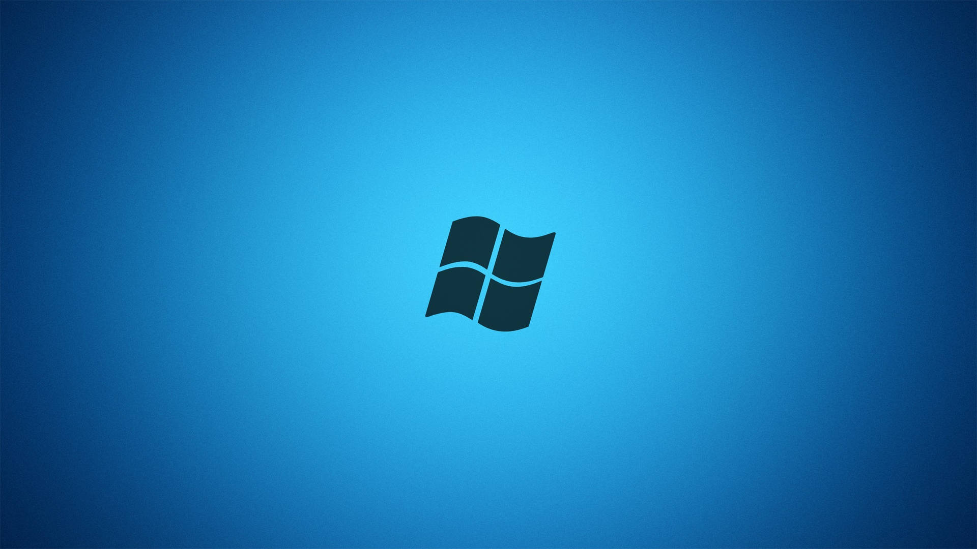 Minimalistic Blue And Black Windows 7 Screen