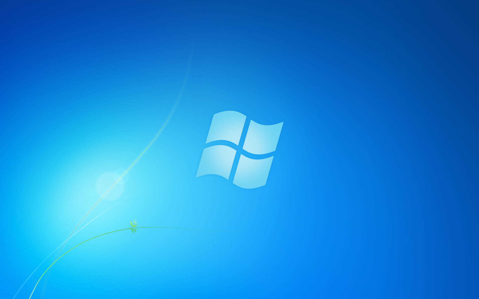 Minimalistic Blue Windows 7 Screen