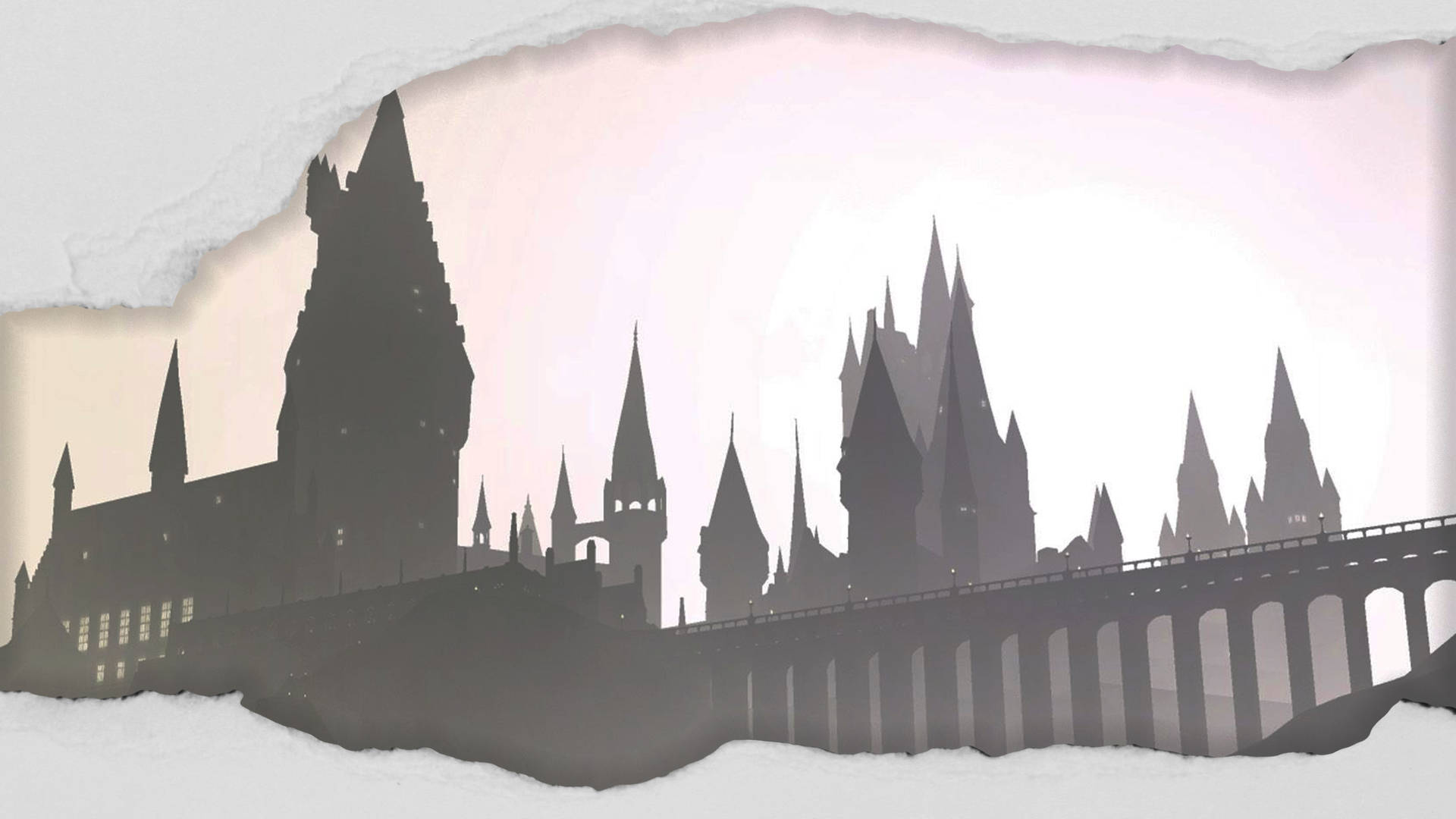 Et minimalistisk Harry Potter Hogwarts æstetik Wallpaper
