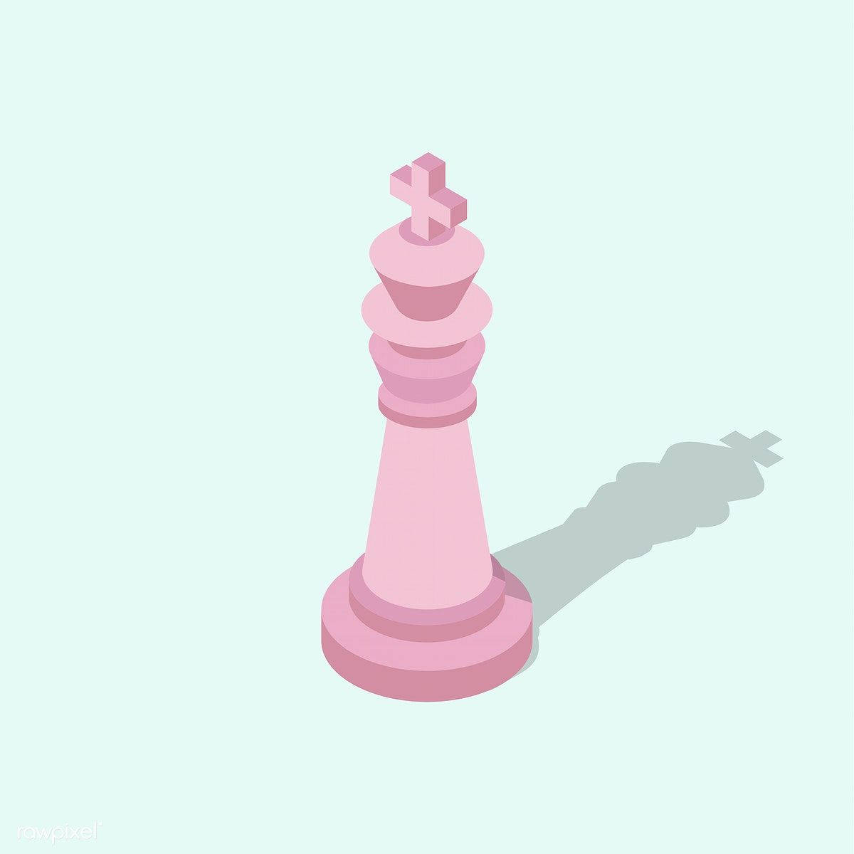 Minimalistic Pink Chess King