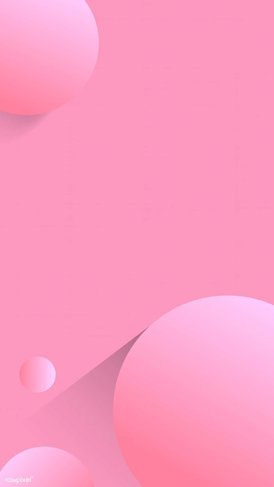 Minimalistic Pink Sphere Art Wallpaper