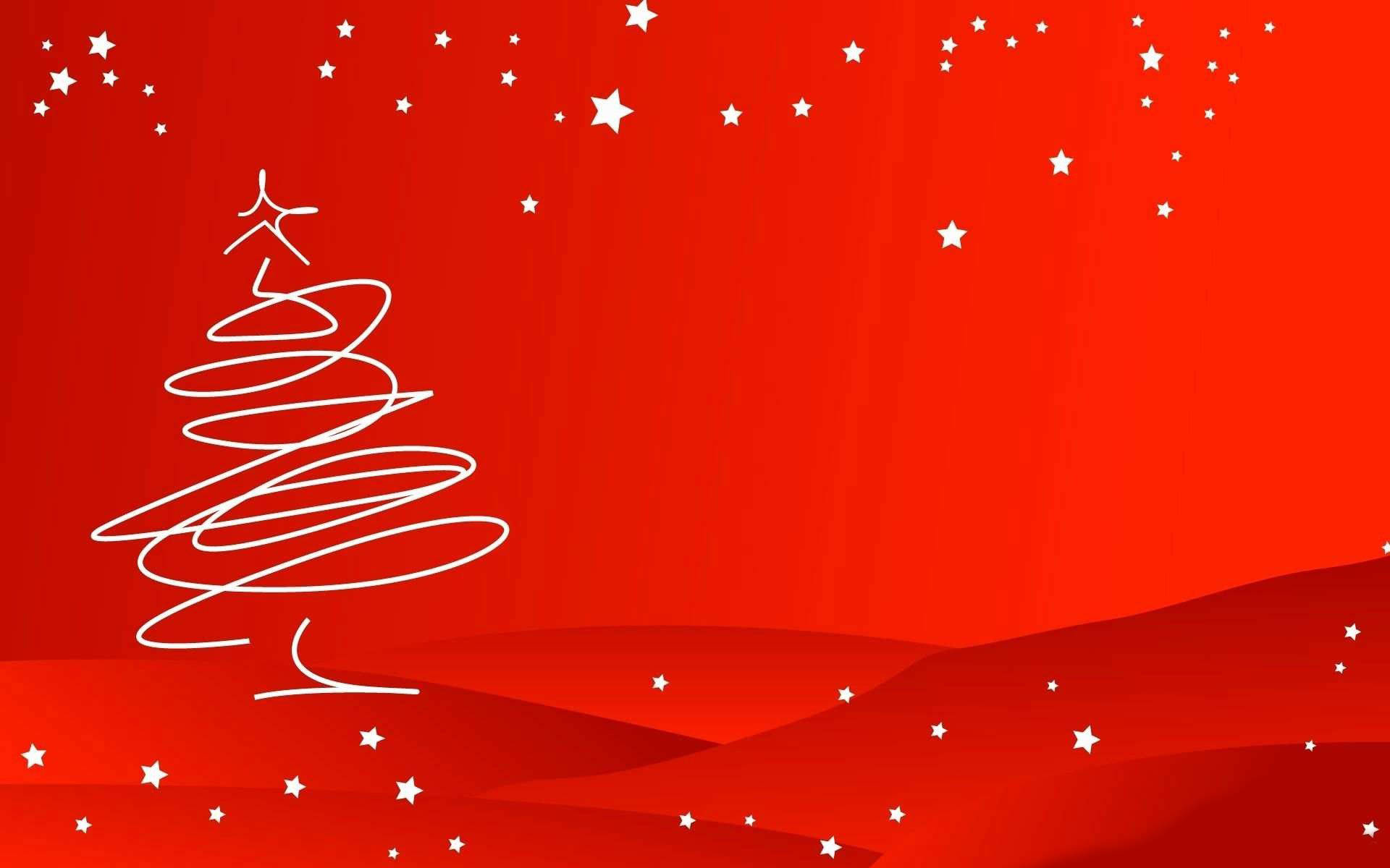 Minimalistic Red and White Christmas Background Wallpaper