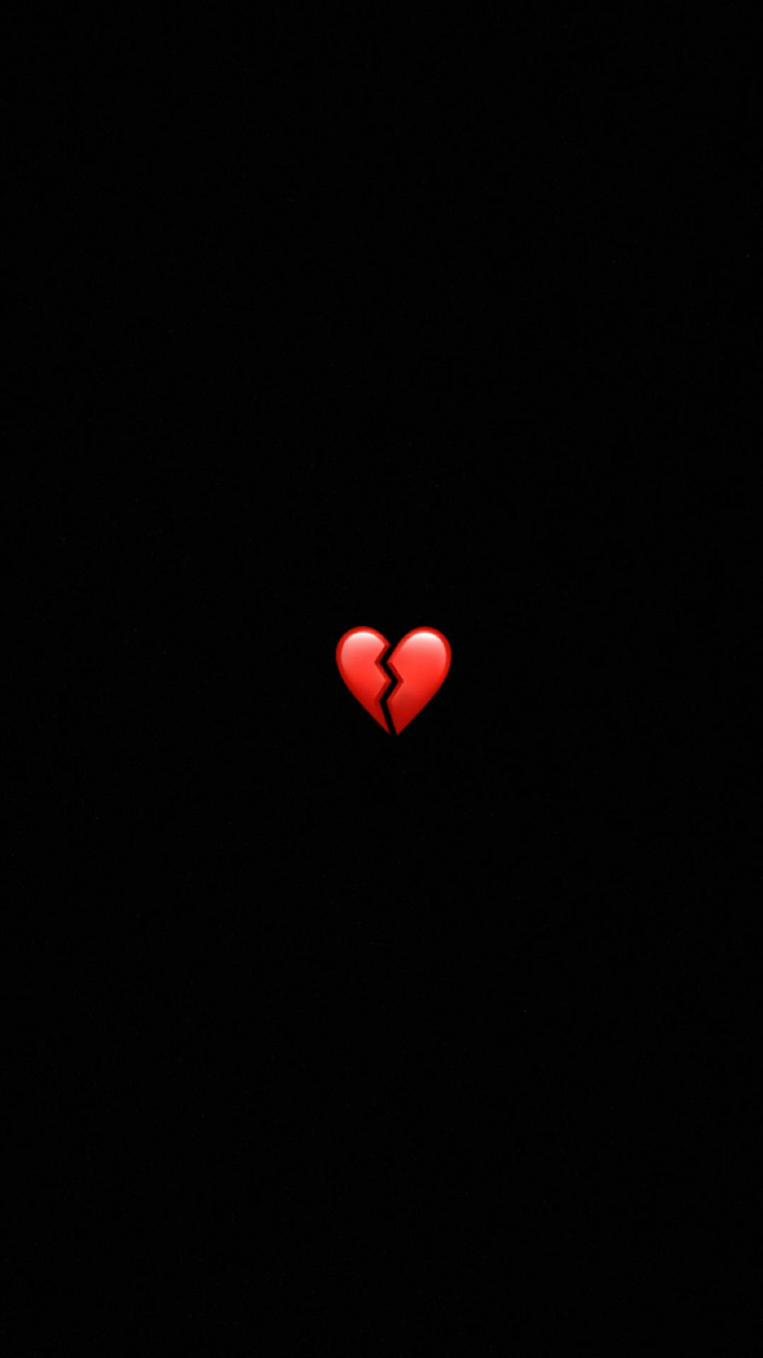 Minimalistic Red Broken Heart Wallpaper