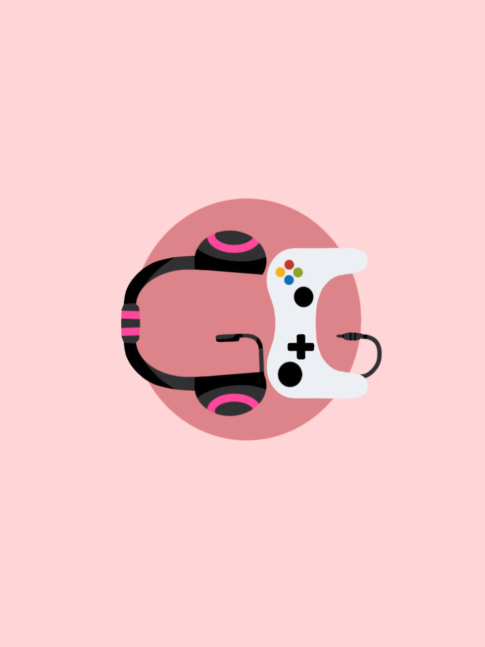 Minimalistisk Girl Gamer Logo Wallpaper