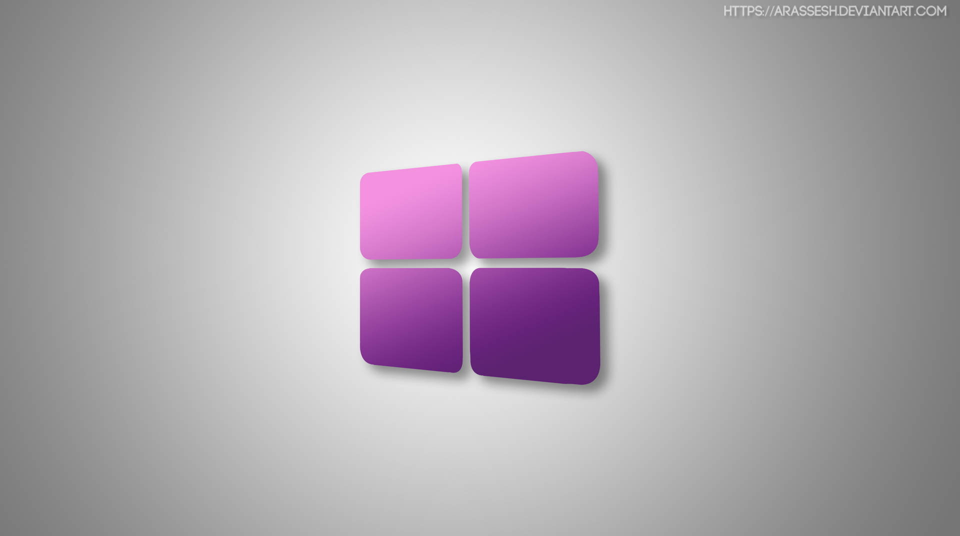 Minimalistisk Windows 10 Hd Lilla Logo Wallpaper