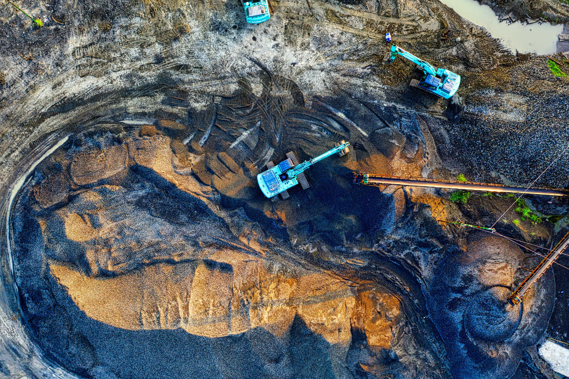 Bergleuteim Northern Territory, Australien Gewinnen Kostbare Ressourcen.