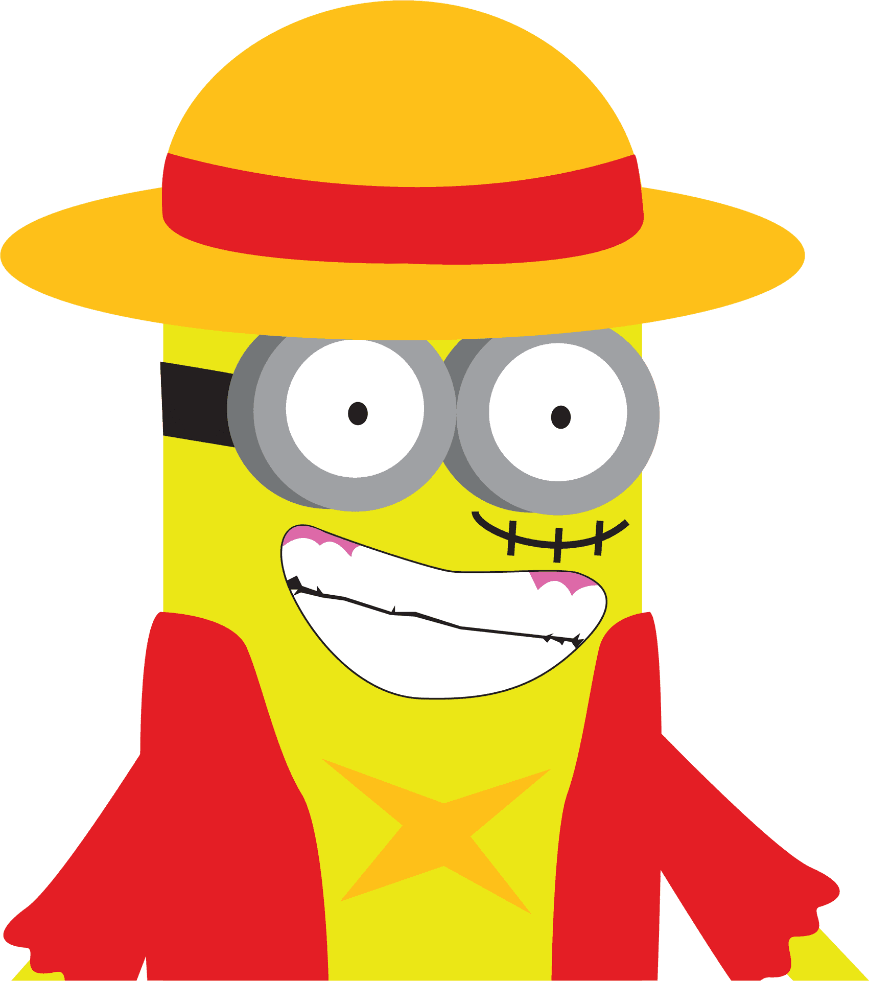 Minion Cosplayas Monkey D Luffy PNG